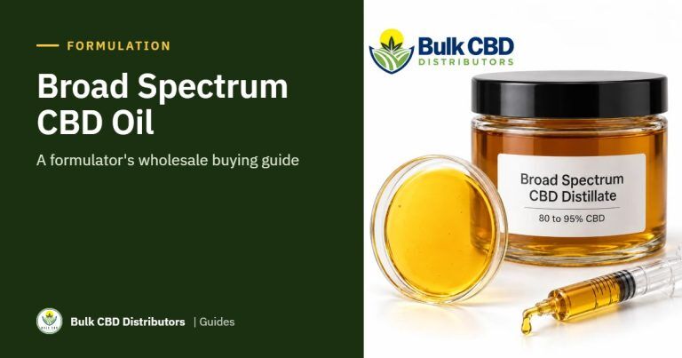 Broad Spectrum CBD Oil: What It Is, THC Options and Specs guide graphic