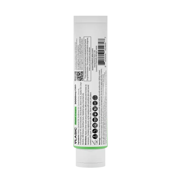 Vlasic Labs Full Spectrum CBD Relief Cream 3000mg tube, alternate view