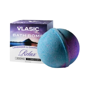 Vlasic Labs Relax CBD + CBN Bath Bomb Lavender and Chamomile 200mg