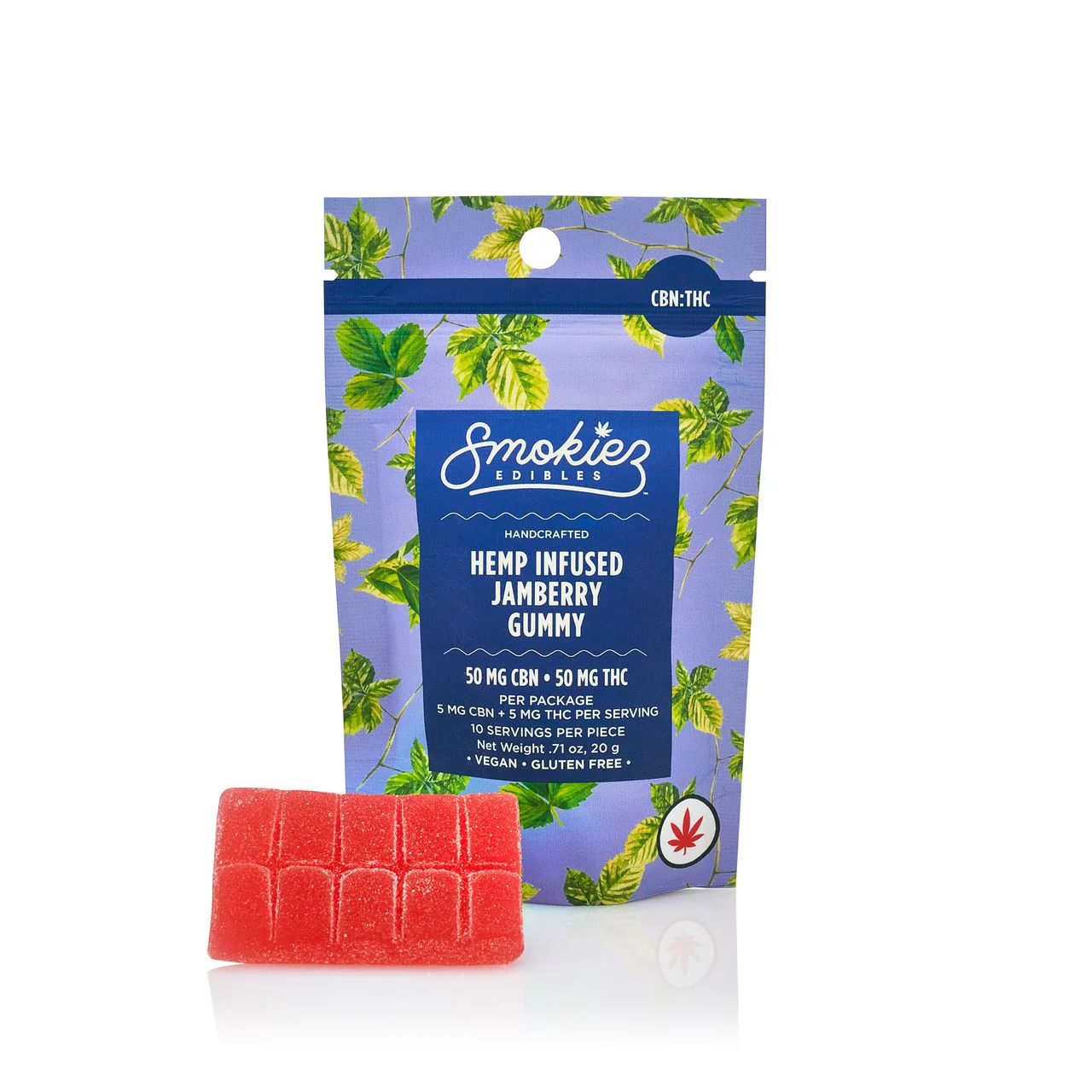 Smokiez Jamberry Hemp Delta-9 Thc:cbn Gummy - 10 Servings - 5Mg Thc And Cbn Per Serving Smokiez Jamberry Hemp Delta-9 Thc + Cbn Gummy - 10 Servings - 5Mg Thc And Cbn Per Serving