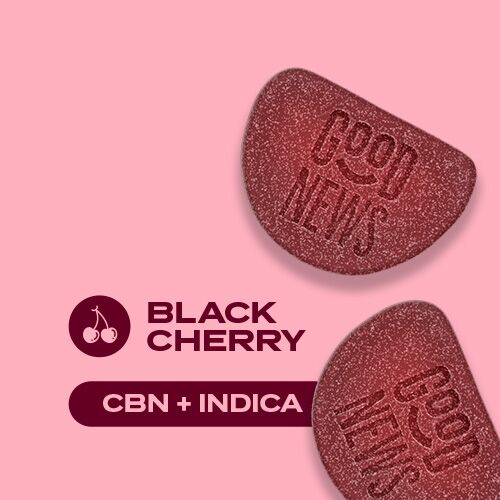 Good News Counting Sheep Black Cherry Gummies Good News Counting Sheep Black Cherry Gummies Cbn+Indica