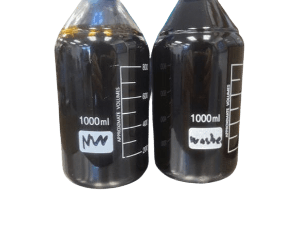 CBG crude oil in kilogram containers