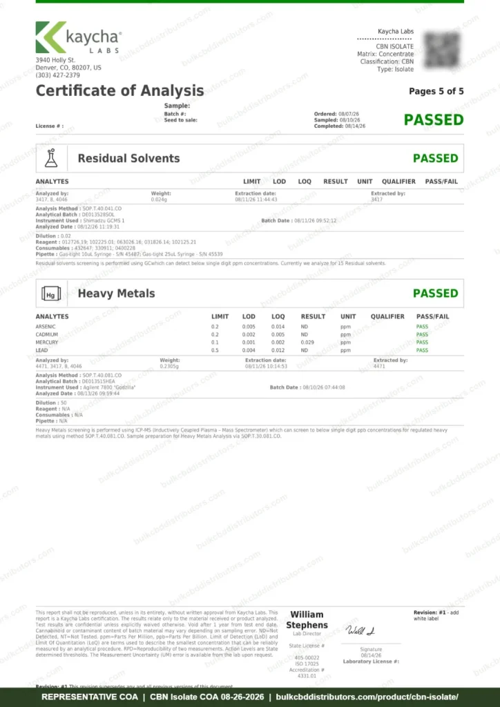 CBN Isolate COA page 5 of 5