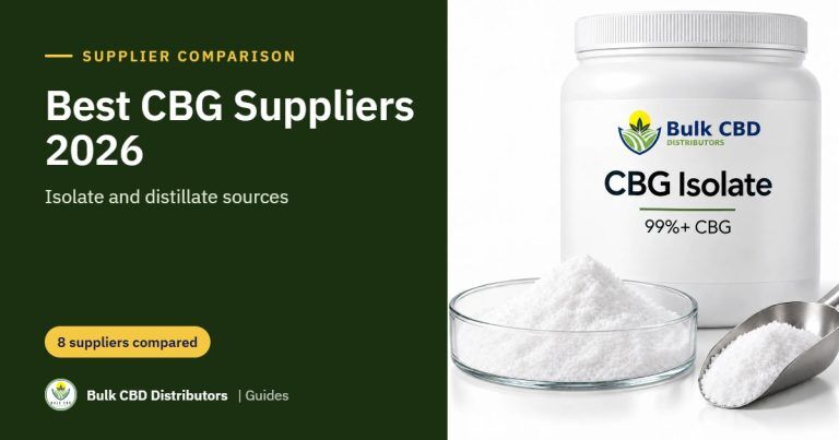 Best CBG Suppliers in 2026: Bulk CBG Isolate and Distillate Sources Compared