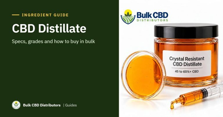 CBD Distillate: Specs, Grades and Uses guide graphic