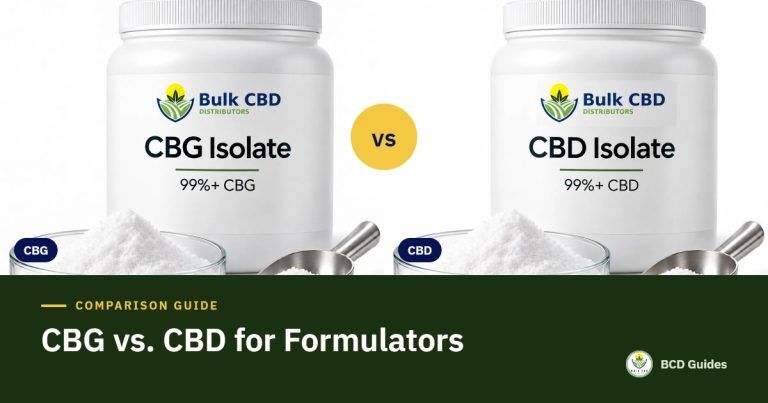 CBG vs. CBD: The B2B Formulator's Comparison Guide guide graphic