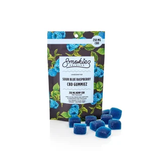 Smokiez 10-Pack Sour Blue Raspberry CBD Gummies