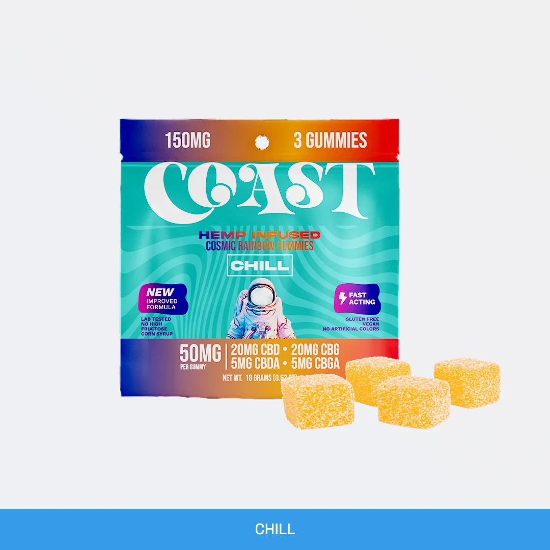 Coast Smokes 3Ct Gummies Coast Smokes 3Ct Gummies - Chill (Cbd+Cbg)