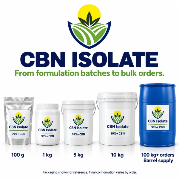 Bulk size options for buying CBN isolate wholesale by the kilogram