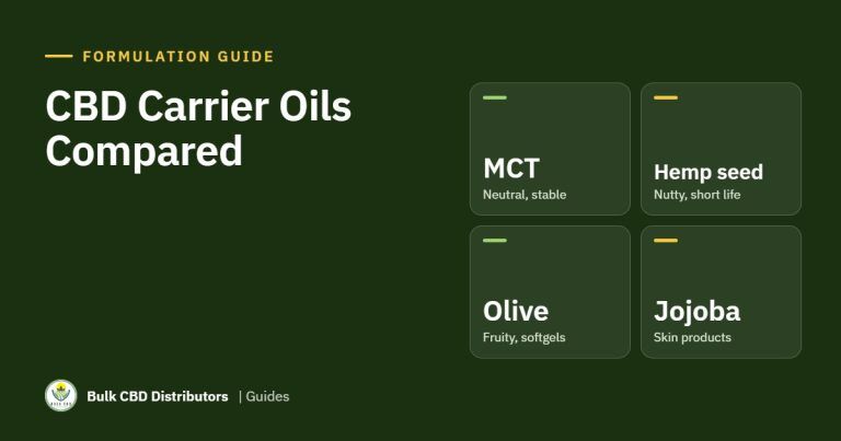 CBD Carrier Oils Compared: MCT, Hemp Seed, Olive and More cbd carrier oils bcd 3
