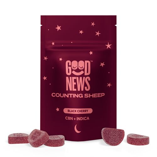 Good News Counting Sheep Black Cherry Gummies Good News Counting Sheep Black Cherry Gummies
