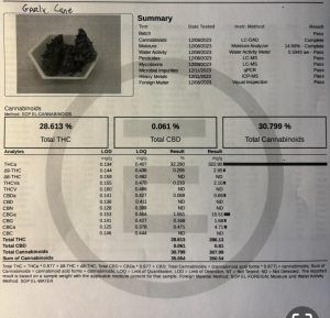 Garlic Cane Exotic Indoor THCA Flower COA 12-8-23