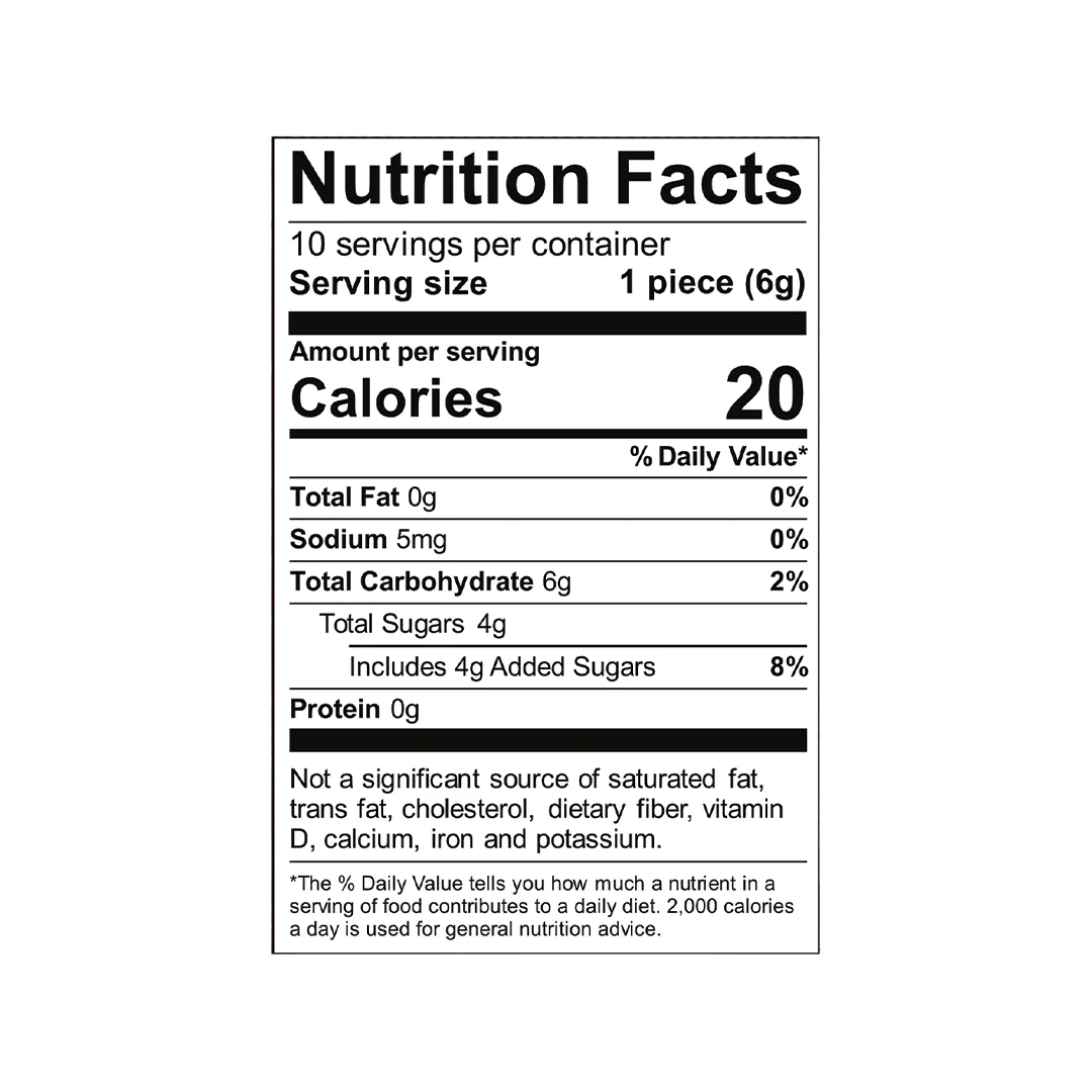 Smokiez Sour Green Apple Cbd:cbg 2.5:1 Gummies Smokiez 10-Pack Sour Green Apple Cbd + Cbg Gummies Nutrition Facts