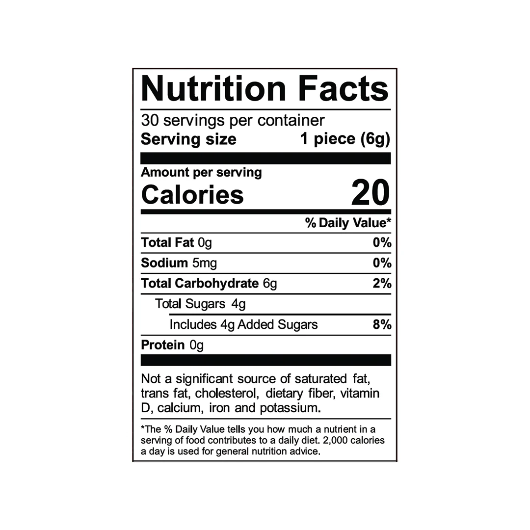 Smokiez Sour Green Apple Cbd:cbg 2.5:1 Gummies Smokiez 30-Pack Sour Green Apple Cbd + Cbg Gummies Nutrition Facts