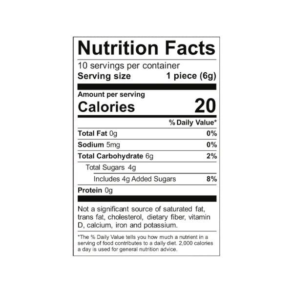Smokiez 10-Pack Peach Cbd Gummies Nutrition Facts