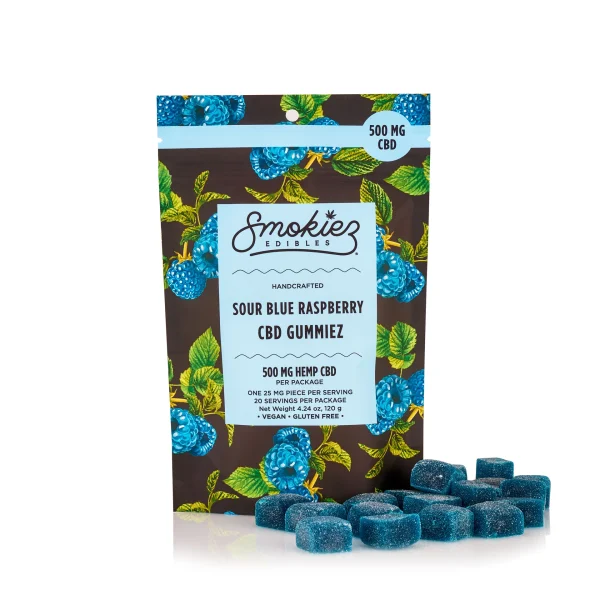 Smokiez 20-Pack Sour Blue Raspberry Cbd Gummies