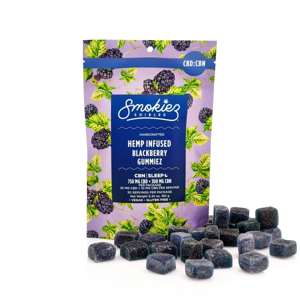 Smokiez 30-Pack Blackberry Cbd + Cbn Gummies