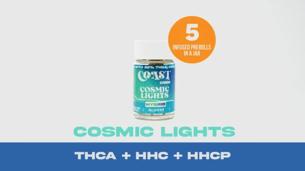 Coast Smokes Thca-Infused 5Ct 0.5G Prerolls - Cosmic Lights