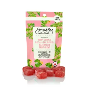 Delta 8 Edibles Smokiez Watermelon 10Pk 50Mg Hemp Delta-9 Gummies