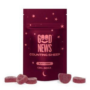 Delta 8 Edibles Good News Counting Sheep Black Cherry Gummies